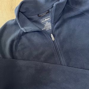 L.L. Bean Men’s XXL Black Polyester Full Zip‎ Pullover Sweater